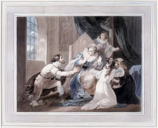 Das erste Treffen des Grafen von Essex mit Königin Elizabeth nach seiner Rückkehr aus Irland